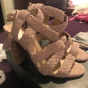 Bcbg Generation plush cow split suede heels